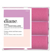 Diane #1920 Foam Rollers 1-1\/2\" Pink 6-Pack